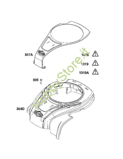 B - GRUPPO ALLOGGIAMENTO VENTOLA B&S - 08 €¦ 08P502-0131-H1 brand Stihl